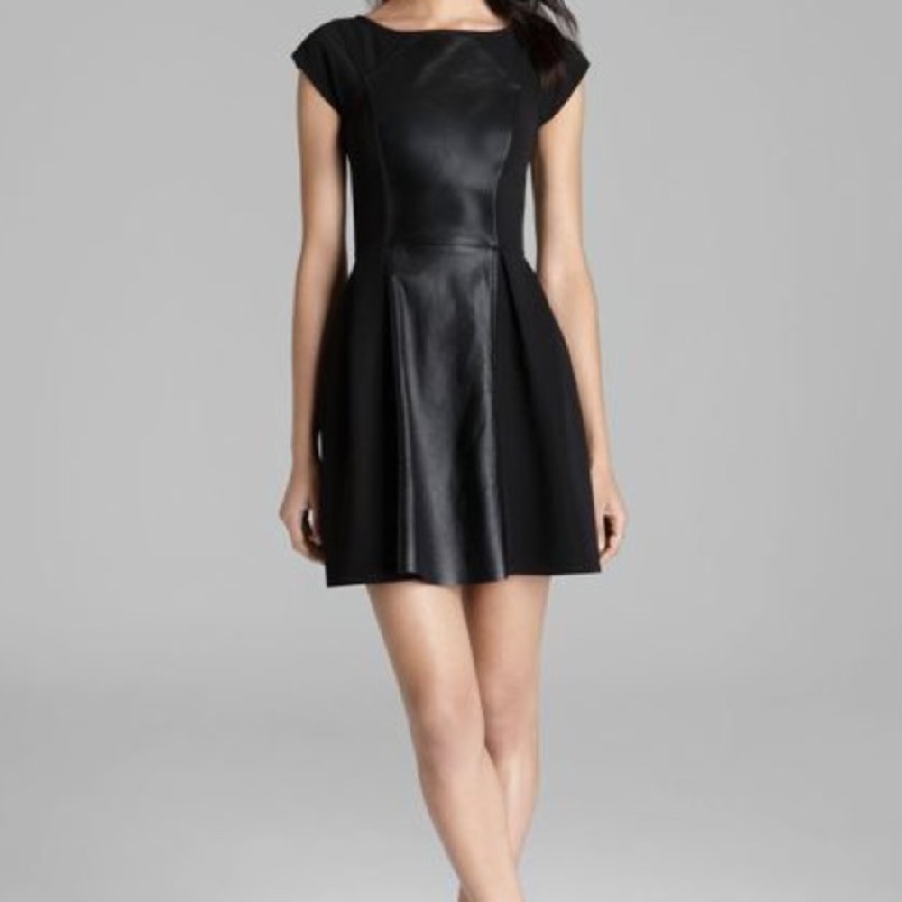 Plenty by Tracy Reese: Contrast Leather Dress